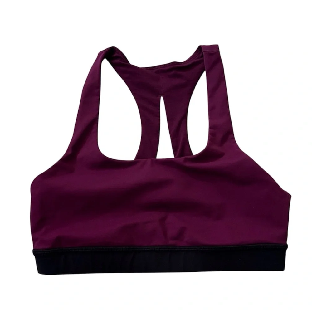 Lululemon Marvel/Black Invigorate Athletic Sports Bra Size 6